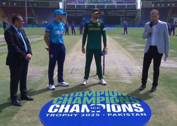 چیمپئینز ٹرافی: انگلینڈ نے جنوبی افریقا کے خلاف ٹاس جیت کر پہلے بیٹنگ کا فیصلہ کیا