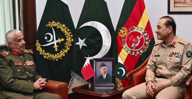 آرمی چیف جنرل عاصم منیر سے بحرین کے نیشنل گارڈ کے کمانڈر کی ملاقات