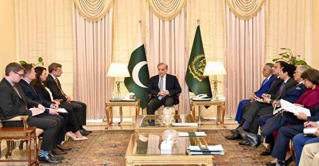 وزیراعظم شہباز شریف سے امریکی وفد کی ملاقات، معدنی شعبے میں سرمایہ کاری پر بات چیت