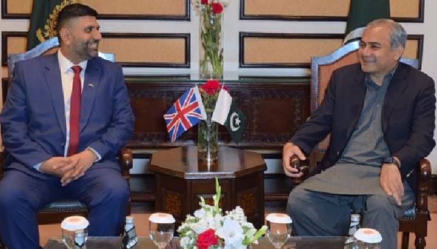 وفاقی وزیر داخلہ محسن نقوی سے برطانوی وزیر لارڈ واجد خان کی ملاقات