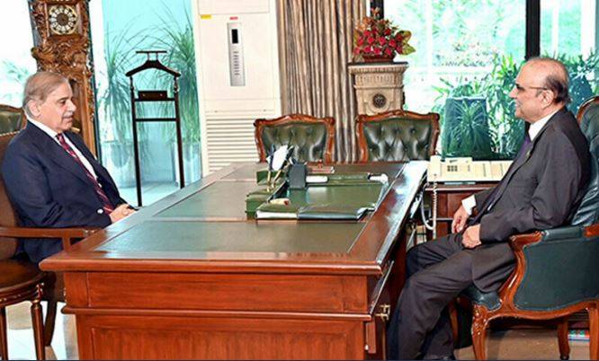 صدر زرداری اور وزیراعظم شہباز شریف کی ملاقات: بھارت کے جارحانہ رویے پر گہری تشویش کا اظہار