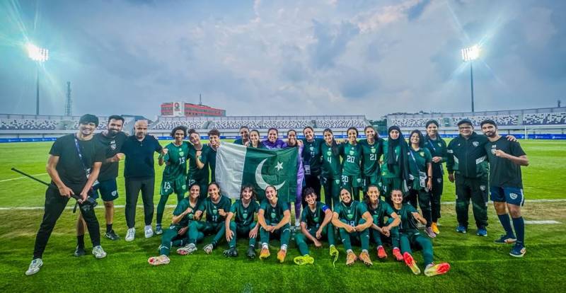 ویمنز فٹبال میں پاکستان کی مسلسل دوسری جیت، کرغزستان کو 1-2 سے ہرایا
