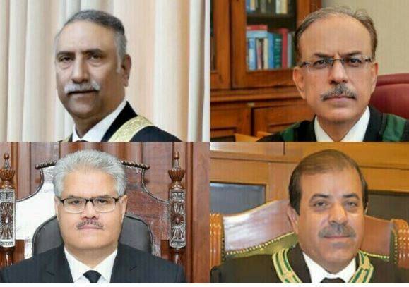 جوڈیشل کمیشن کی سفارشات پر چار ہائی کورٹس کے چیف جسٹسز مقرر
