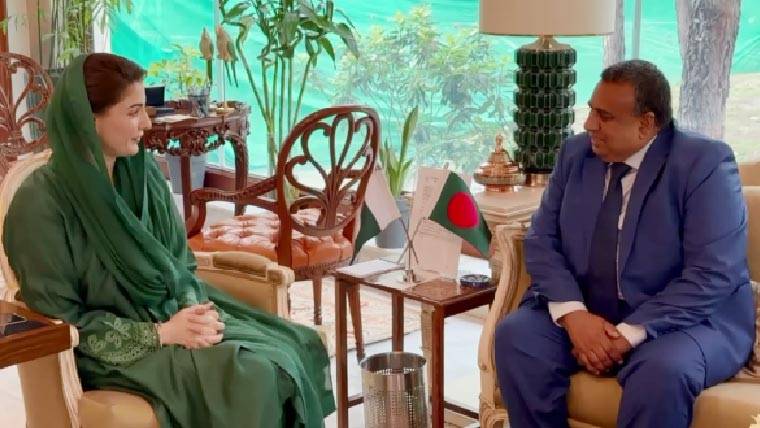 مریم نواز سے بنگلہ دیشی ہائی کمشنر کی ملاقات، دو طرفہ تعلقات مضبوط بنانے پر اتفاق