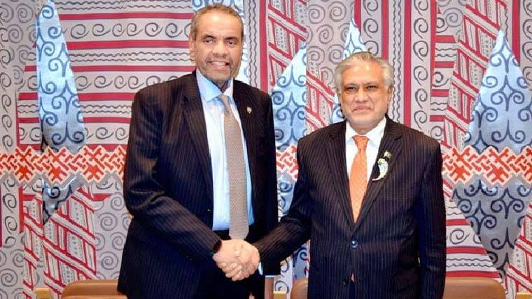 اسحاق ڈار کی کویتی وزیر خارجہ سے ملاقات، دوطرفہ تعلقات اور فلسطین کے مسئلے پر گفتگو