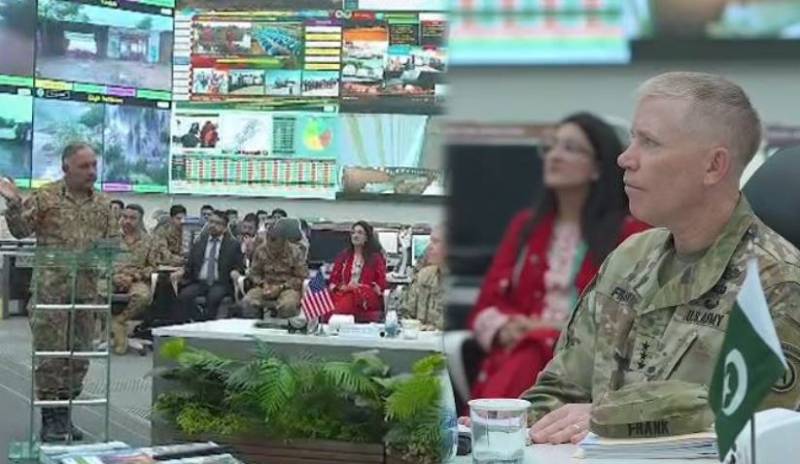 امریکی سینٹرل کمانڈ اور ڈیزاسٹر ریسپانس ٹیم کا این ڈی ایم اے کے نیشنل ایمرجنسی آپریشن سینٹر کا دورہ ، موسمیاتی تبدیلیوں اور قدرتی آفات کے تدارک پر تبادلہ خیال