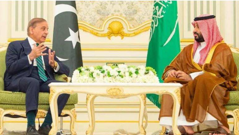  وزیراعظم شہباز شریف اور سعودی ولی عہد محمد بن سلمان کی ملاقات، دوطرفہ تعلقات پر تبادلہ خیال