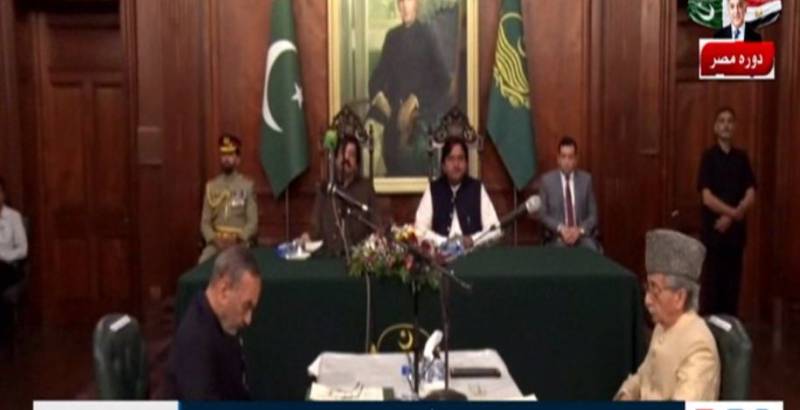 پنجاب کابینہ میں توسیع، رانا محمد اقبال اور منشاء اللہ بٹ نے وزارت کا حلف اٹھا لیا