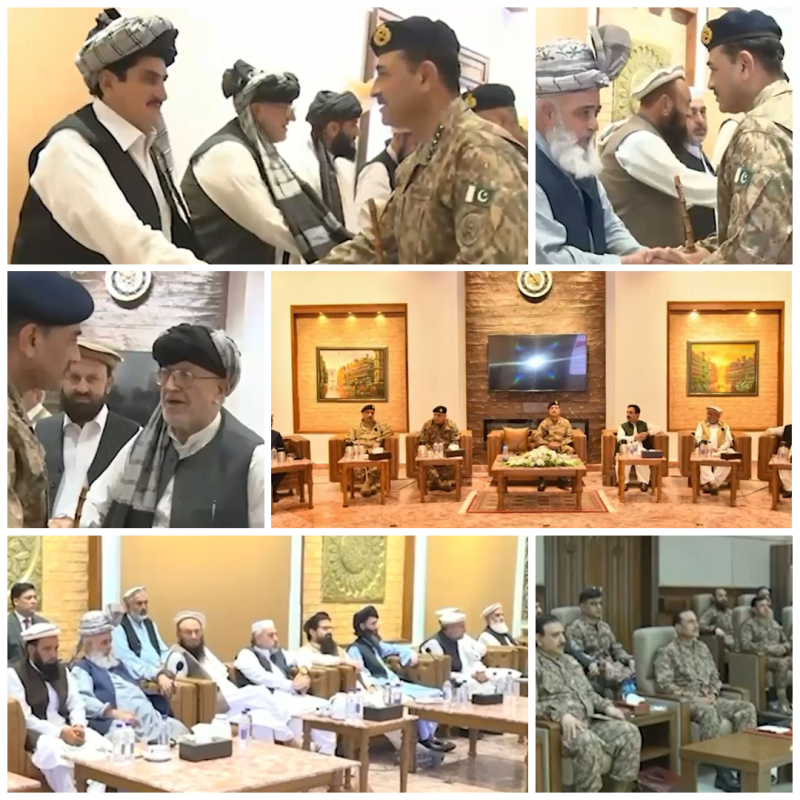 پشاور: فیلڈ مارشل عاصم منیر قبائلی عمائدین سے خطاب، صوبے میں امن پر زور