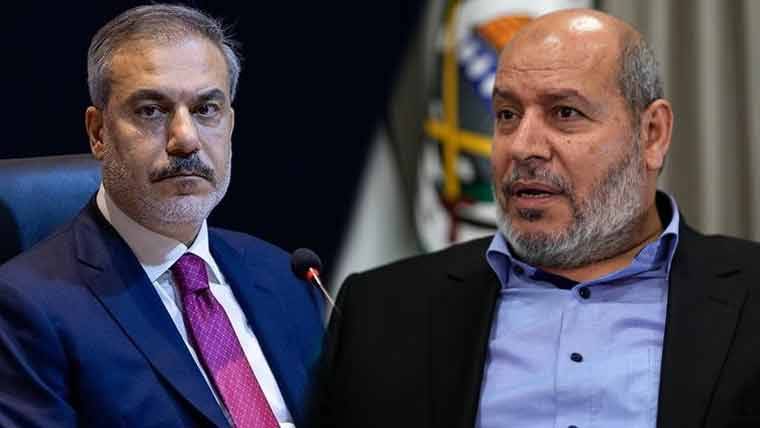 ترک وزیر خارجہ حاقان فدان سے حماس کے سربراہ خلیل الحیہ کی استنبول میں ملاقات