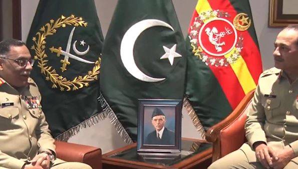 چیئرمین جوائنٹ چیفس جنرل ساحر شمشاد کی آرمی چیف سے الوداعی ملاقات