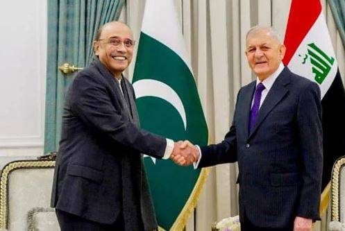 صدر زرداری کی عراق میں تعاون کی پیش کش، دونوں ممالک سیکیورٹی اور دہشت گردی کے خلاف تعاون پر متفق