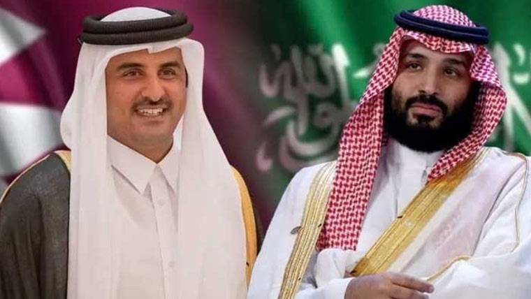 سعودی ولی عہد محمد بن سلمان اور قطر کے امیر شیخ تمیم بن حمد کے درمیان ٹیلی فونک رابطہ