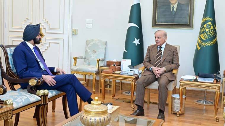 وزیراعظم شہباز شریف اور عالمی بینک کے صدر اجے بنگا کی ملاقات