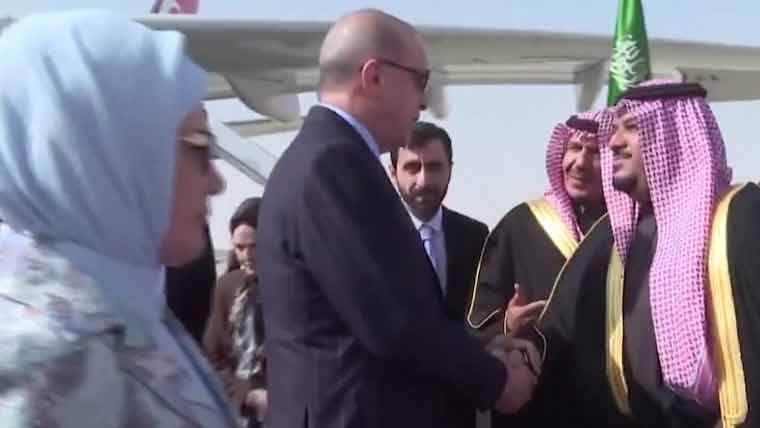 ترک صدر طیب رجب اردگان سعودی عرب کے ایک روزہ دورے پر پہنچ گئے