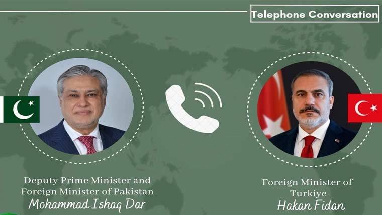 اسحاق ڈار کا ترکیہ اور ایران کے وزرائے خارجہ سے ٹیلیفونک رابطہ