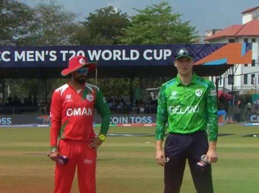  عمان کا ٹی20 ورلڈ کپ میں آئرلینڈ کے خلاف ٹاس جیت کر پہلے بولنگ کا فیصلہ