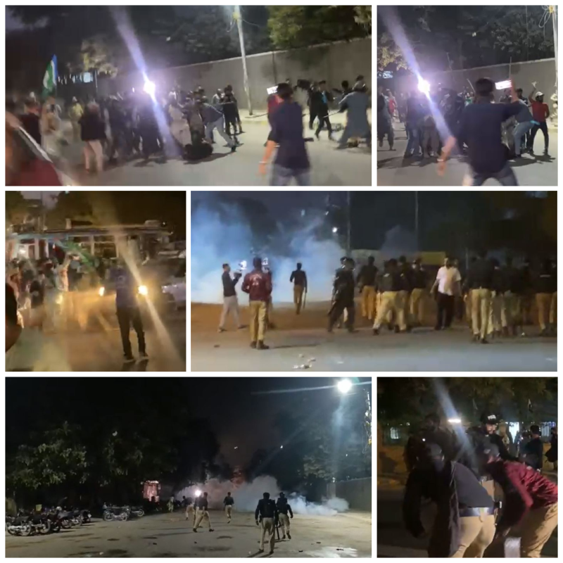 کراچی: ریڈ زون میں پولیس کا لاٹھی چارج ، جماعت اسلامی کا مارچ روک دیا گیا، متعدد گرفتار
