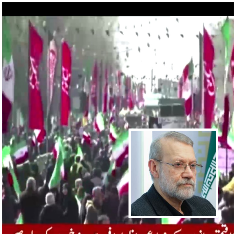 تہران میں شہداء کا غم و غصہ: علی لاریجانی اور عسکری قیادت کی نمازِ جنازہ