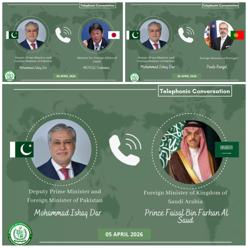 مشرقِ وسطیٰ میں امن کی بحالی: نائب وزیراعظم اسحاق ڈار کے اہم ملکوں کے وزرائے خارجہ سے ہنگامی رابطے