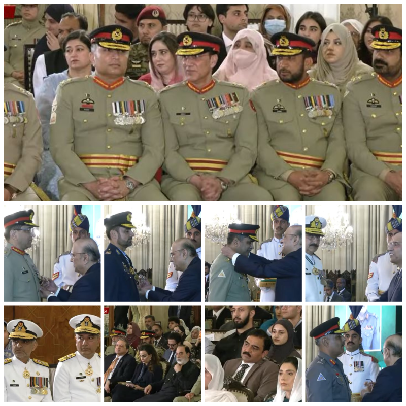 ریاست کا محافظوں کو خراجِ عقیدت: ایوانِ صدر میں تینوں مسلح افواج کے لیے خصوصی تقریبِ تقسیمِ اعزازات