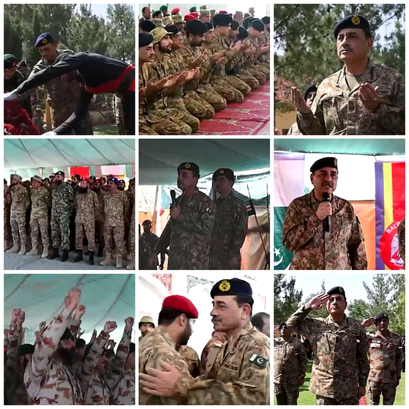 فیلڈ مارشل سیدعاصم منیر کا عید پر ژوب کا دورہ، اگلے مورچوں پر جوانوں کے ساتھ عید منائی، دہشت گردی کے خلاف آپریشنل تیاریوں کی تعریف