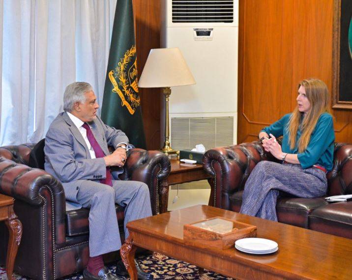 اسحاق ڈار اور برطانوی ہائی کمشنر کی ملاقات، دوطرفہ تعاون سمیت علاقائی امور پر گفتگو