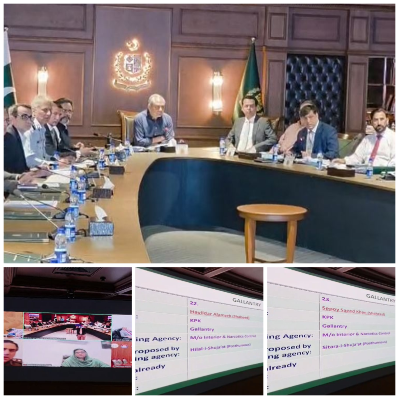 شہداء اور غازیوں کی قربانیاں قوم کا سرمایہ : 78 سول اعزازات کی منظوری