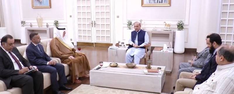 شہباز شریف سے سعودی سفیر نواف بن سعید المالکی کی الوداعی ملاقات