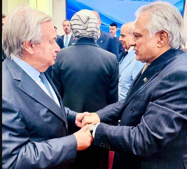 اسحاق ڈار کی اقوام متحدہ کے سیکریٹری جنرل سے ملاقات، اہم علاقائی امور پر گفتگو