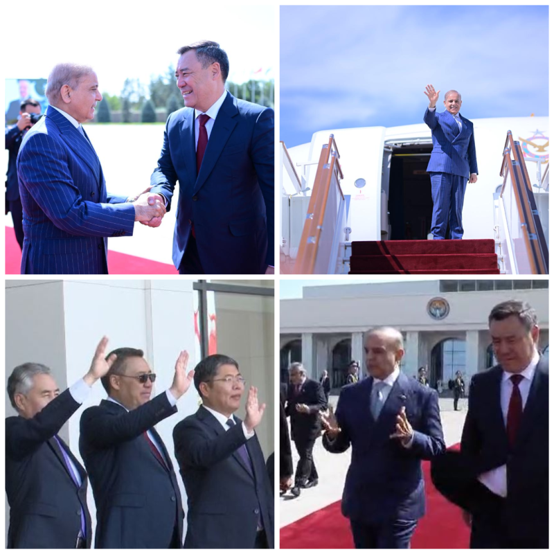 پاک کرغز دوستی کا اظہار،کرغز صدر کا شہباز شریف کو منفرد الوداع